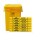 现货批发加厚手提式 一次性平口式黄色垃圾包装袋 平口式100120cm5丝400个件