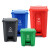 普利赛拉 新国标脚踏垃圾桶 物业环卫分类垃圾桶商用垃圾桶 30L-绿色厨余垃圾