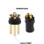XLR卡侬电缆连接器 三芯卡侬插头 话筒母插头镀金芯 GZ111FD/MD-3P【2个】