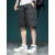 汀梵娜日系色休闲短裤男士宽松大码复古水洗中裤夏季潮流棉五分裤子 黑色 xl155-170斤