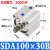 定制适用定制外牙薄型气缸SDAS100/SDA100*5/10/15/20/25/30/40/5 SDA100x30-B外螺纹