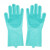 雨林军 硅胶工业手套 耐轻酸碱劳保胶皮手套 农工业防水加厚耐磨清洁手套 单位：套 绿色5双 