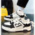 美特斯邦威帆布鞋男款夏季休闲运动设计感小众男鞋2024新款学生面包厚底板鞋 CJZ2251白黑色 39