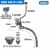 厨房洗菜盆下水管管道配件双槽水池下水器水槽洗碗池排水管子套装 矮杯后置款-单槽配140矮钢头