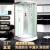 定制整体淋浴房一体式弧扇形玻璃门浴室家用洗澡沐浴房卫生间简易 简黑框10x10x1 不含蒸汽