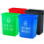 阿诺欣（ANUOXIN）无盖垃圾分类垃圾桶 卫生间饭店厨房垃圾桶 40升无盖桶蓝可回收