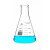 坚弓三角烧瓶锥形瓶子50 100 500ml耐高温化学实验室器材广口刻度烧杯 普通250ml