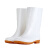 久匀 白色高筒雨鞋水鞋 防滑卫生靴防油耐酸碱食堂水鞋劳保鞋 白色中筒 45