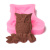 HYWLKJ猫头鹰造型耐高温滴胶模具矽胶蛋糕翻糖模烘焙装饰模 粉红色 猫头鹰