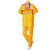 众立诚分体雨衣 加厚针织布雨衣套装美团雨衣（全身黄色） 2XL码 