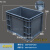 加厚EU箱过滤箱物流箱塑料箱长方形周转箱欧标汽配箱工具箱收纳箱 大号3层 灰色