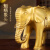 善扬纯黄铜大象摆件一对吸水大象铜象摆件客厅装饰品新家居乔迁礼物 【珠宝款】直鼻铜象一只/5寸
