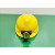 沁度儿童矿工帽带灯的安全帽LED充电灯红黄蓝粉幼儿园小孩建筑演出帽 儿童带灯 黄帽+充电器3-11