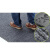 者也 双条纹地垫 PVC防滑胶底任意裁剪高密绒布吸水性强通道地毯垫 1.2*15m 灰色