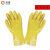 丁腈浸胶劳保手套加厚橡胶防水防滑防油耐油耐磨胶皮干活工业手套 黄色浸塑手套：3双 XL