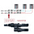 MC4光伏连接器Y型1000V30A2/3通太阳能光伏板T型并联接头汇流组件 T型4并1连接器