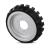 JP/巨匠管道机器人轮子agv防滑橡胶驱动轮铝合金实心橡胶轮轮子 150x50mm