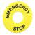 急停开关标识牌按钮警示圈紧急停止警告标签电梯电气标识黄圈22mm 内直径22mm 外直径90mm100个