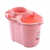 老式挤水桶拖把塑料拧干桶甩干涮洗墩布桶手压拖地拖桶加厚 粉红色(单桶)