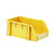 工创优品 零件盒组合式塑料加厚斜口收纳物料零散螺丝盒仓储货架盒H5黄色 450*200*180mm