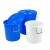 工都 工业储水桶塑料桶圆形收纳桶大容量垃圾桶酒店厨房泔水桶 380L蓝色带桶盖