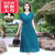 RVKE2023年夏女装遮肚子显瘦大尺码真丝高端洋气老妈装连衣裙女 蓝色(官方) XL 80-105