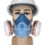 7502防毒面具液态硅胶防尘半面罩套装喷漆切割打磨焊接防毒气口罩 S-7502+S-6002尘毒套装