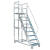 不锈钢登高车超市仓库作业上货理货登高梯移动梯子平台货架梯带轮 地面到平台2.5米 201不锈钢
