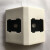 三角形pp插座五孔底盒实验台室专用黑白色斜式六孔岛式塔式电源盒憬芊 白色双面双位86型