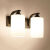 壁灯床头卧室客厅现代简约创意LED美式欧式过道楼梯阳台墙壁灯具 银6001-1暖光 20W