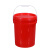 久龙玺 实验室用塑料桶酱料桶空胶桶密封油漆桶小白水桶带盖 1L/白色加厚带盖/无提手