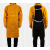 品质电焊工牛皮耐磨隔热防烫耐高温防护衣反穿衣焊工 桔色长款高领长袖105cm XL