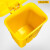 定制垃圾桶黄色废物医院大容量带盖诊所废弃物脚踩污物利器盒 15L加厚脚踏桶