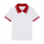 校服定做红领纯白T恤 儿童polo衫短袖棉男女童翻领白色校服短袖 8817半袖口 130cm