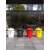 幼儿园垃圾桶户外大容量公园庭院园林铁艺卡通带盖子垃圾分类果壳箱 红色（常规款高57CM）