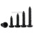 黑色圆头自攻螺丝十字盘头发黑自攻螺钉碳钢螺丝M1.7M2M2.3M2.6M3 M3*6 (500个)