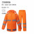 环卫工人专用雨衣橙色反光条雨衣雨裤套装消防保洁市政铁路工作服 兰格绿单层反光长款 XXXL