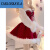 CARLOSKAYLA跨新年战衣圣诞节主题战袍红色抹胸连衣裙女秋冬蓬蓬 外搭 s