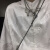 吉普（JEEP）新中式国潮复古小众设计暗龙纹盘扣中国风宽松长袖衬衫男外套上衣 白色 M
