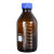 棕色透明蓝盖试剂瓶玻璃化工样品瓶带刻度广口密封药剂瓶耐腐蚀垫 透明2000ml红盖四氟垫