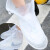 博沃尼克防雨水鞋套便携雨靴套男女成人非一次性透明平底白色XXL