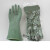绿胶尼龙胶耐酸碱工业手套丁基尼龙衬里橡胶防护 双一 绿胶手套(新)(1双) L