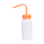 垒固 广口塑料洗瓶 大口塑料清洗瓶 吹气瓶 冲洗瓶 250ml(橙盖）