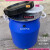CLCEY有机肥发酵桶级家用庭院厨余堆肥沤肥桶垃圾堆肥带过滤网 K71蓝色圆60升120斤特厚点外盖