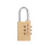 安先达密码锁 便携式黄铜挂锁 行李箱橱柜健身房密码锁 防水防锈安全锁具 黄色28mm三位密码	