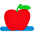 嘎喵水果头饰道具草莓头套儿童舞台装扮演出西瓜卡通帽子幼儿园优质课 苹果-头饰