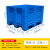 塑料卡板箱奥特威尔1210加厚大型周转箱可移动水箱可配盖子配轮子 网格式蓝色