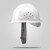 YHGFEE危斯帝安全帽工地男国标玻璃钢加厚ABS头盔施工领导透气定制logo 特惠玻璃钢透气款-白色