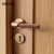 亚固现代门锁淡金黑胡桃木门把手室内卧室房门锁套装简约北欧门锁 默认为锁体如需磁吸隐形请联系客 35-50mm+通用型+带钥匙