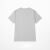 苏愚欧美潮牌工装街舞滑板经典logo复古纯色嘻哈套头短袖T恤半袖男女 A1-62-浅灰 S